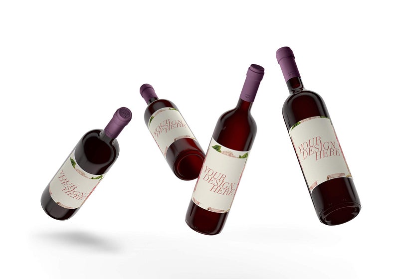Dashleigh 40 Large Wine Bottle White Vinyl Printable Labels, 4x5 inches, Weatherproof and Waterproof, fits Classic Bordeaux, Burgundy, and Champagne Bottles (4x5 inches, 40 Labels) - Image 2